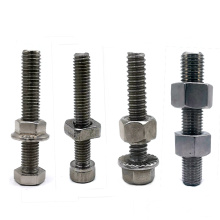 A325 DIN6914 ss304 / 316 stainless steel / carbon steel 8.8 Gr round / hex / pan / square head bolt with nut